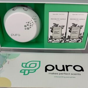 Pura Home Fragrance Device with Brooklyn Candle Scents - White